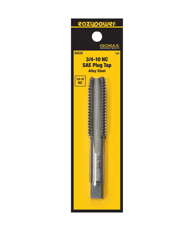 EAZYPOWER Isomax 82535 Straight Flute Tap, 3/4-10 Thread, UNC Thread, Plug Chamfer