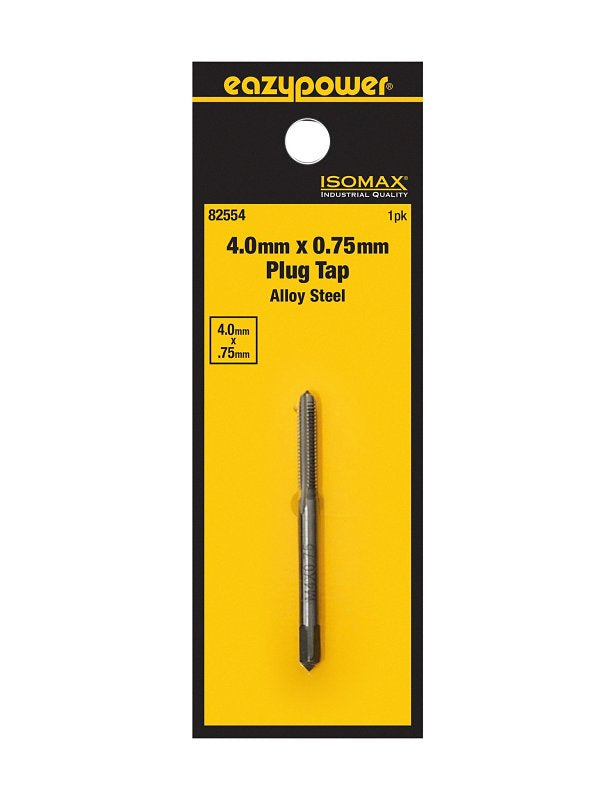 EAZYPOWER Isomax 82554 Tap, M4x0.75 Thread, Plug Chamfer, Tungsten Steel