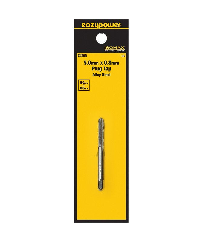 EAZYPOWER Isomax 82555 Tap, M5x0.8 Thread, Plug Chamfer, Tungsten Steel
