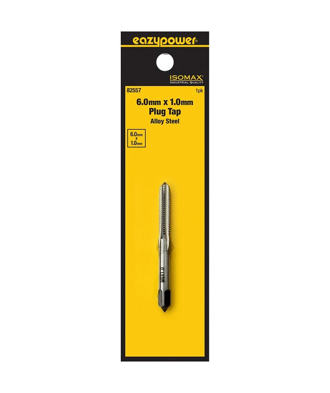 EAZYPOWER Isomax 82557 Tap, 6 mm x 1 Thread, Plug Chamfer, Tungsten Steel