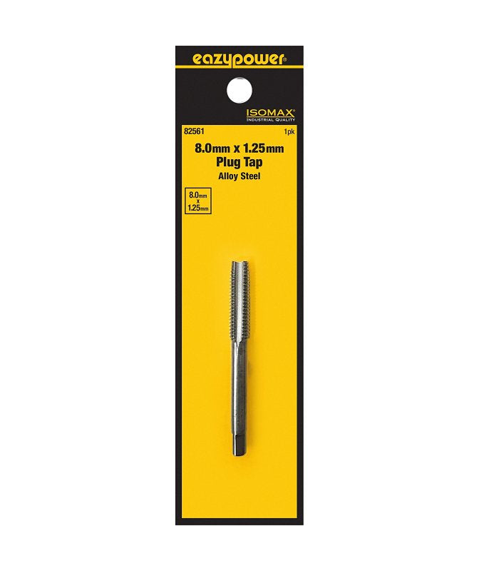 EAZYPOWER Isomax 82561 Tap, M8x1.25 Thread, Plug Chamfer, Tungsten Steel
