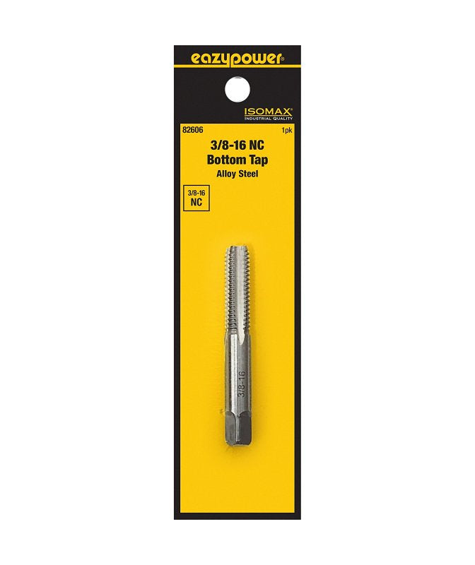 EAZYPOWER Isomax 82606 Straight Flute Tap, 3/8-16 Thread, UNC Thread, Bottom Chamfer