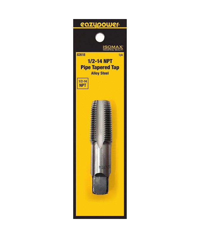 EAZYPOWER Isomax 82618 Pipe Tapered Tap, 1/2-14 Thread, NPT Thread, Tungsten Steel