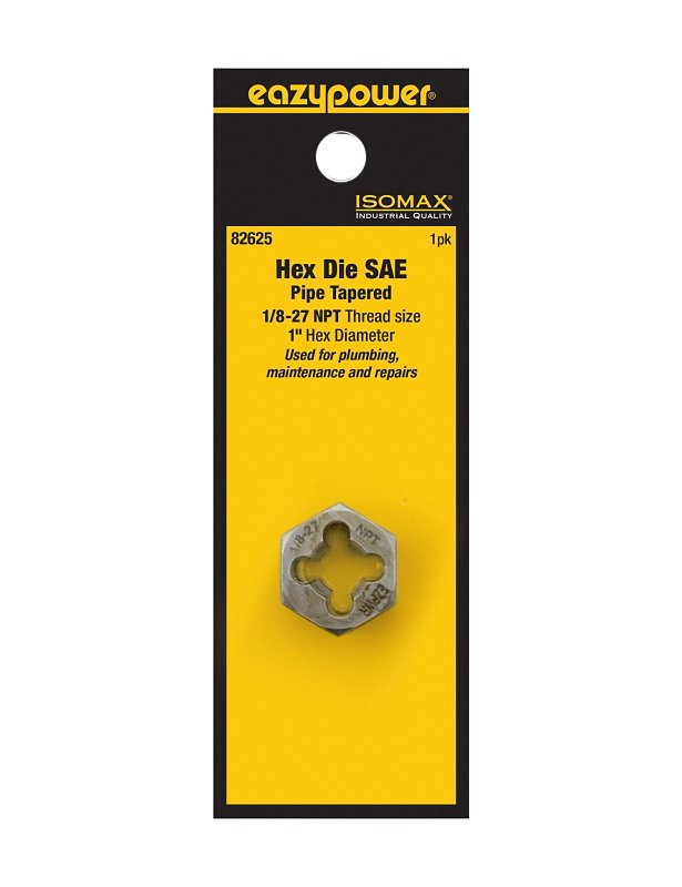 EAZYPOWER Isomax 82625 Threading Die, 1/8-27 Thread, NPT Thread