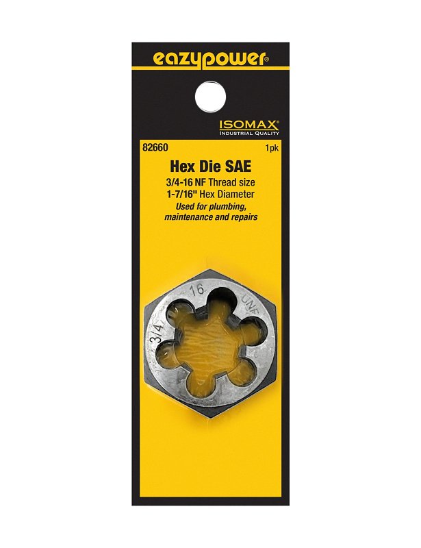 EAZYPOWER Isomax 82660 Threading Die, 3/4-16 Thread, UNF Thread