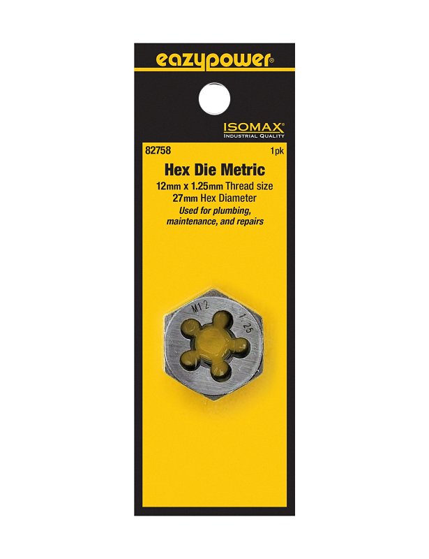 EAZYPOWER Isomax 82758 Plug Die, M12x1.25 Thread, Metric Thread