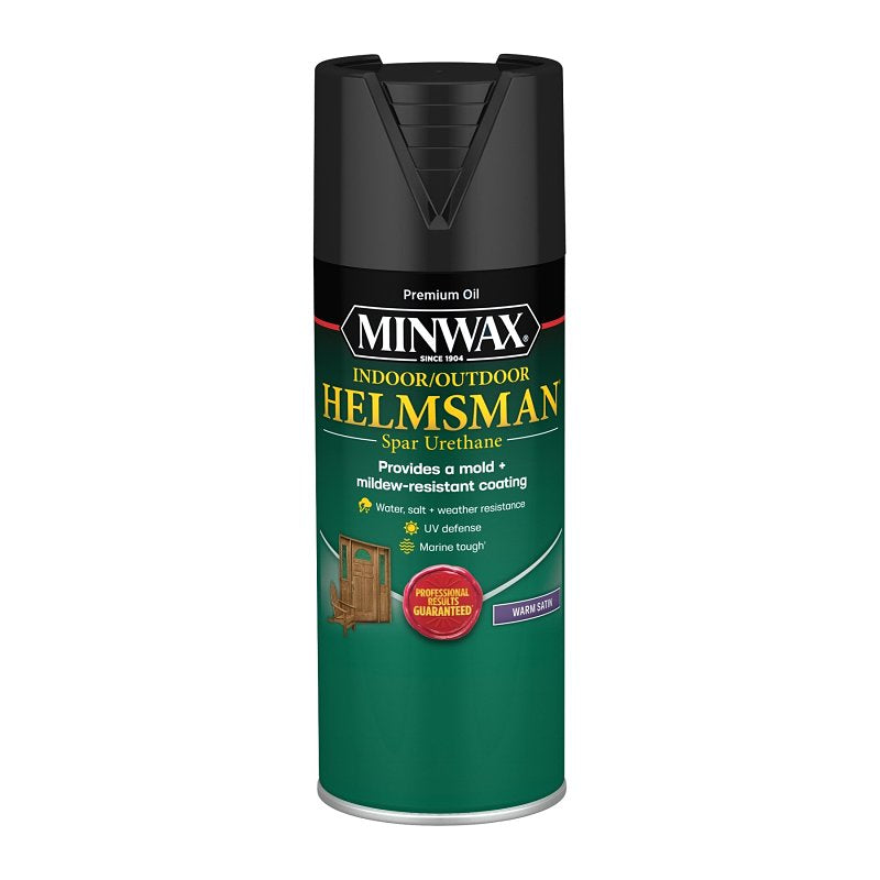 MINWAX Minwax 342550000 Spar Urethane, Warm Satin, Clear, Liquid, 11.5 oz, Aerosol Can