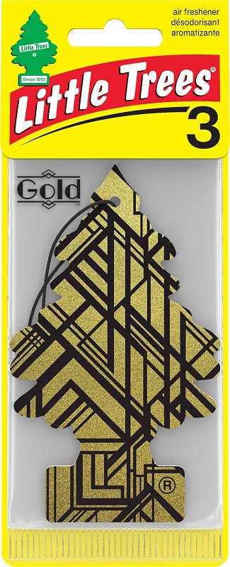 CAR FRESHNER AIR FRESHENER CRD W/STRNG GOLD