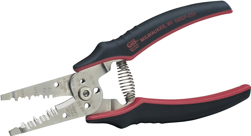 GB Gardner Bender GESP-224 Wire Stripper, 12 to 14 AWG Wire, 12/2 to 14/2 AWG Stripping, 7-1/4 in OAL, Cushion-Grip Handle ELECTRICAL GB