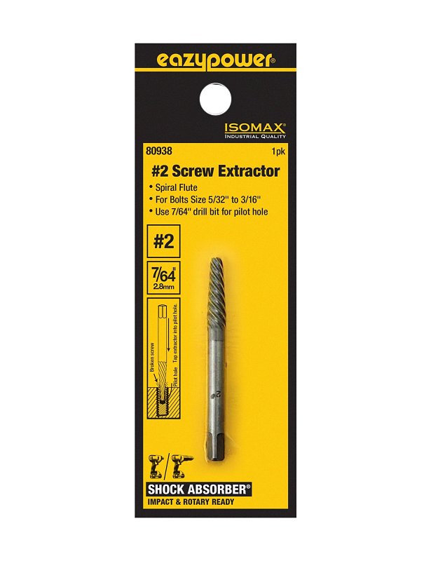 EAZYPOWER 80938 1PK  2 SCREW EXTRACTOR