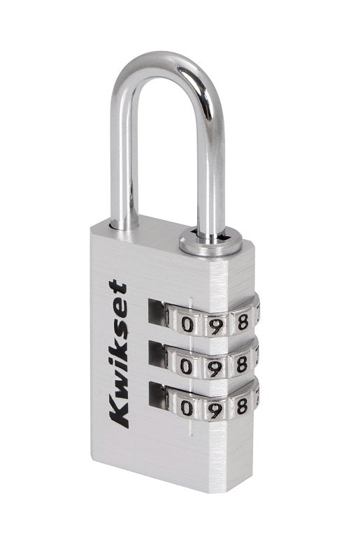 KWIKSET PADLOCK ALUM 1-3/16IN COMB PADLOCK SLV