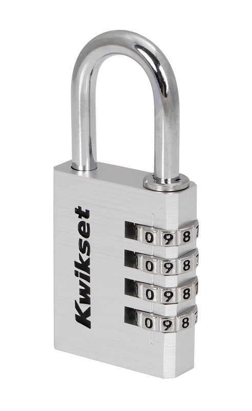 KWIKSET PADLOCK ALUM 1-9/16IN COMB PADLOCK SLV