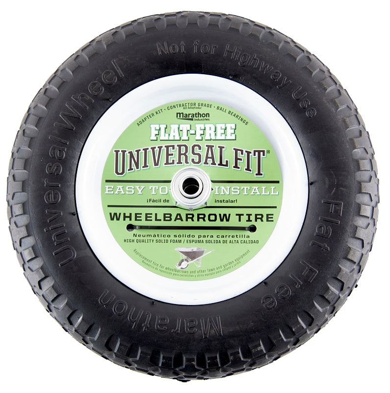 ARNOLD Arnold 00270 Wheelbarrow Wheel, 14-1/2 in Dia Tire, Knobby Tread, Polyurethane Tire AUTOMOTIVE ARNOLD