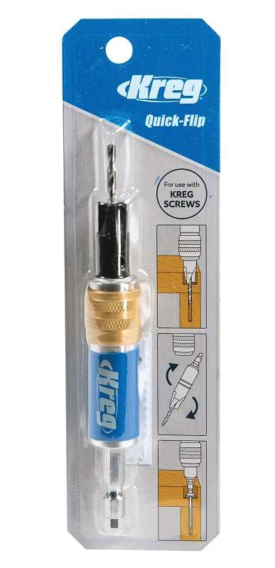 KREG Kreg KDRV-FLIP Quick Flip, 1/4 in Dia Shank, Hex Shank