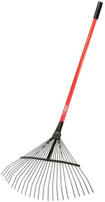 BULLY TOOLS BULLY Tools 92312 Thatching and Leaf Rake, Steel Tine, 24-Tine, Fiberglass Handle, 50 in L Handle LAWN & GARDEN BULLY TOOLS