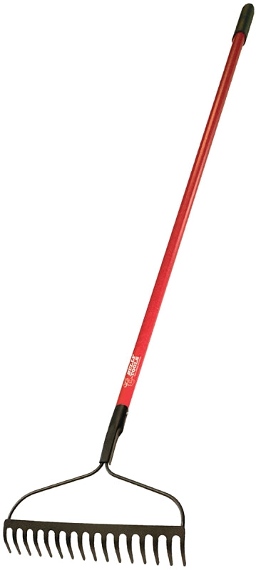 BULLY TOOLS BULLY Tools 92379 Bow Rake, 4 in L Head, 16 in W Head, 16 -Tine, Steel Tine, Steel Head, 66 in L Handle