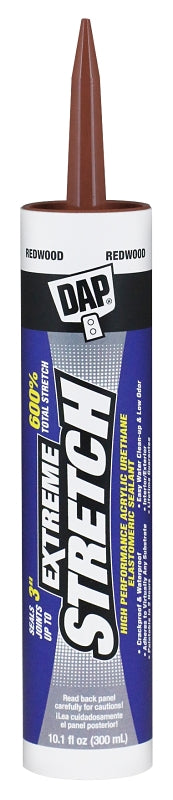 DAP DAP EXTREME STRETCH 7079818707 Premium Elastomeric Sealant, Redwood, 24 hr Curing, 40 to 100 deg F, 10.1 fl-oz Cartridge