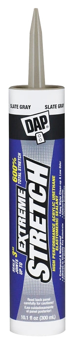 DAP DAP EXTREME STRETCH 7079818711 Premium Elastomeric Sealant, Slate Gray, 24 hr Curing, 40 to 100 deg F, 10.1 fl-oz