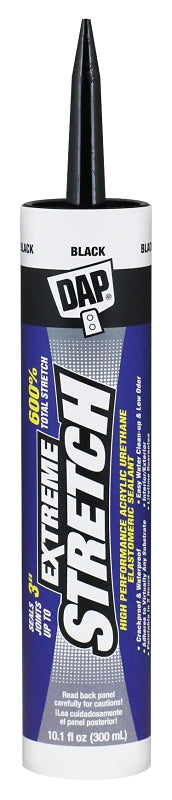 DAP DAP 7079818713 Premium Elastomeric Sealant, Black, 24 hr Curing, 40 to 100 deg F, 10.1 fl-oz Cartridge PAINT DAP