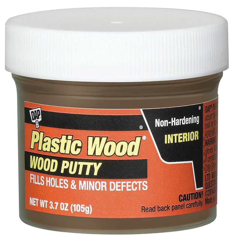 DAP DAP Plastic Wood 21251 Wood Putty, Paste, Mild, Pleasant, Light Walnut, 3.7 oz