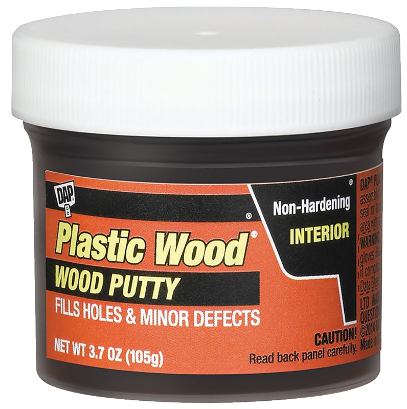 DAP DAP Plastic Wood 21266 Wood Putty, Paste, Mild, Pleasant, Ebony, 3.7 oz