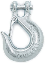 CAMPBELL CHAIN Campbell T9700624 Clevis Slip Hook with Latch, 3/8 in, 5400 lb Working Load, 43 Grade, Steel, Zinc