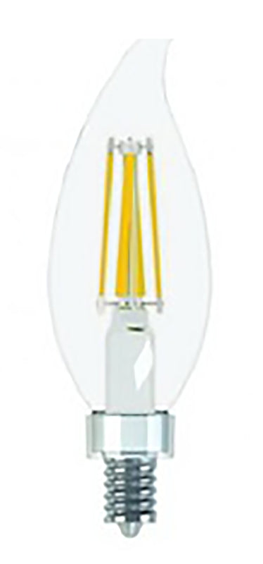 GE GE Industrial Solutions 31440 LED Bulb, Decorative, 500 Lumens, 5.5 W, CAC Lamp, 60 W Equivalent, E12 Lamp Base, Clear
