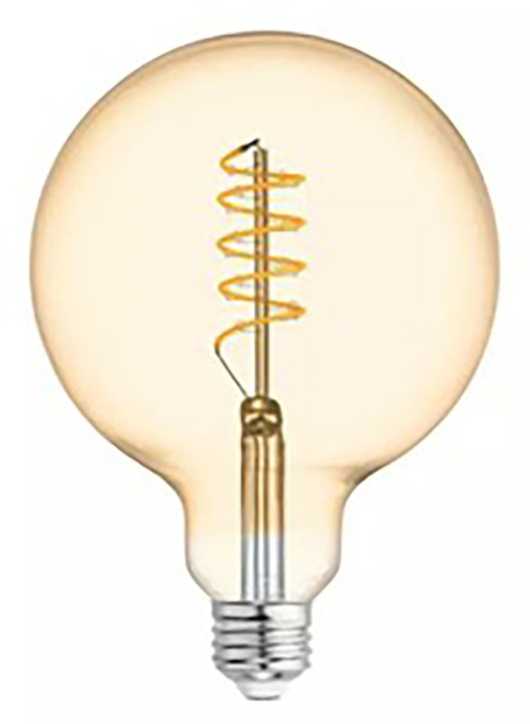 GE GE 36538 Vintage Light Bulb, G40 Lamp, 60 W Equivalent, E26 (Medium) Lamp Base, Dimmable, Amber, Warm White Light ELECTRICAL GE