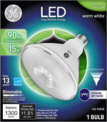 GE GE 38451 LED Bulb, Flood/Spotlight, PAR38 Lamp, 90 W Equivalent, E26 Lamp Base, Dimmable, Bright White Light ELECTRICAL GE