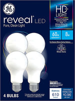 GE GE Industrial Solutions 46654 LED Bulb, General Purpose, 610 Lumens, 8 W, A19 Lamp, E26 Lamp Base, Dimmable, Frosted ELECTRICAL GE