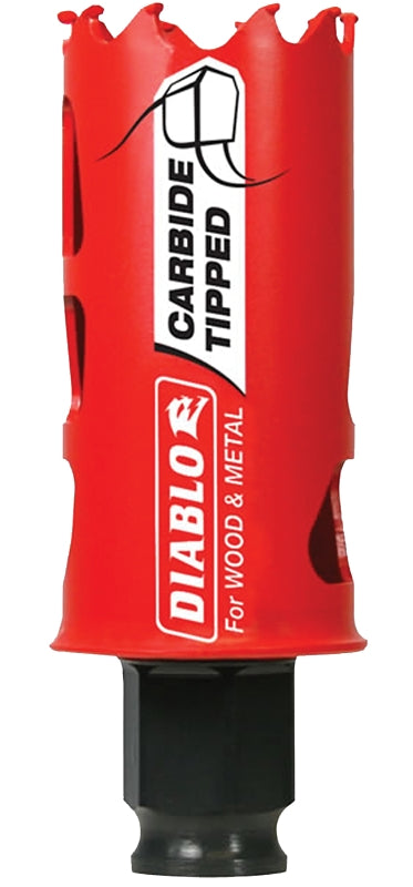 DIABLO Diablo DHS1250CT GP Hole Saw, 1-1/4 in Dia, 2-3/8 in D Cutting, 3/8 in Arbor, Carbide Cutting Edge TOOLS DIABLO