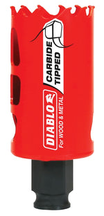 DIABLO Diablo DHS1500CT GP Hole Saw, 1-1/2 in Dia, 2-3/8 in D Cutting, 3/8 in Arbor, Carbide Cutting Edge TOOLS DIABLO