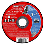 DIABLO Diablo DBD045040101F Cut-Off Wheel, 4-1/2 in Dia, 0.04 in Thick, 7/8 in Arbor, Aluminum Oxide Abrasive TOOLS DIABLO