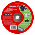 DIABLO Diablo DBD065125L01C Cut-Off Wheel, 6-1/2 in Dia, 1/8 in Thick, Aluminum Oxide Abrasive, 5/8 in Arbor TOOLS DIABLO
