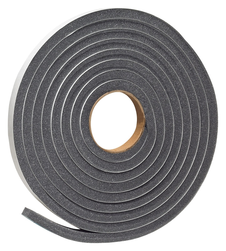 FROST KING Frost King L346 Foam Tape, 3/4 in W, 17 ft L, 1/2 in Thick, Polyfoam, Charcoal