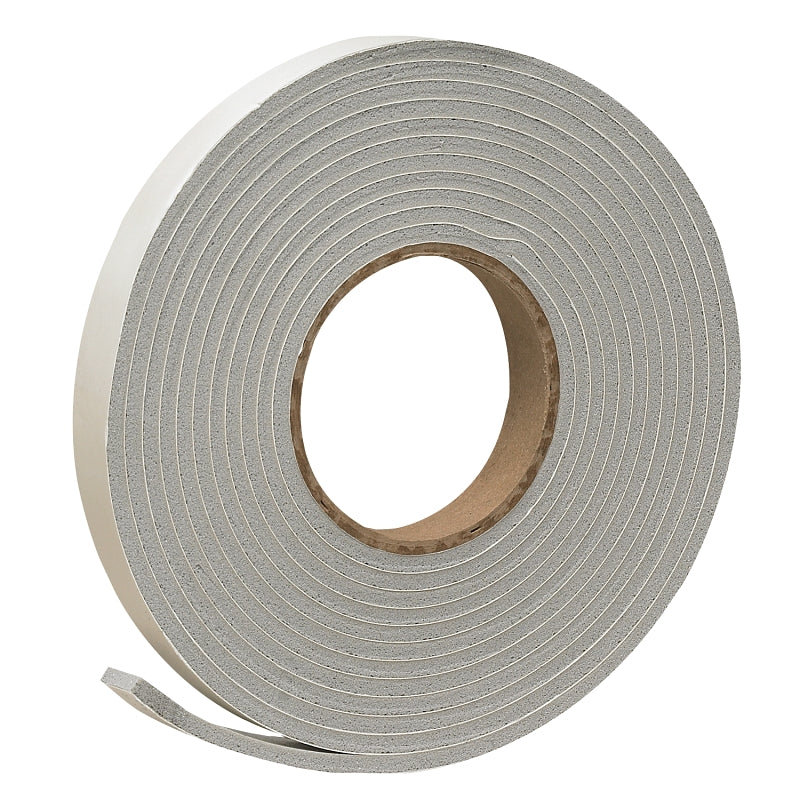 FROST KING Frost King V449H Weatherseal Tape, 3/4 in W, 17 ft L, 3/16 in Thick, Vinyl Foam, Gray