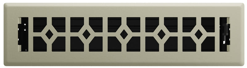 IMPERIAL Imperial RG3471 Floor Register, 12 in W Duct Opening, 2-1/4 in H Duct Opening, Polystyrene, Satin Nickel PLUMBING, HEATING & VENTILATION IMPERIAL