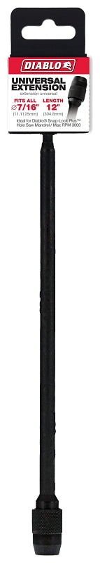 DIABLO Diablo DHS500XT12 Universal Extension, 7/16 in Shank, 12 in L, Hex Shank TOOLS DIABLO