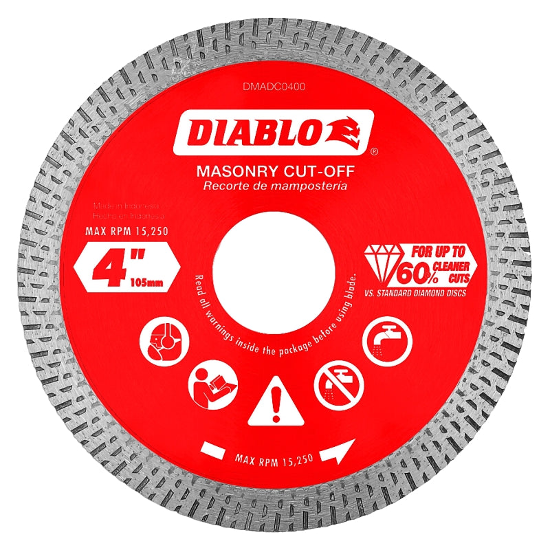 DIABLO Diablo DMADC0400 Saw Blade, 4 in Dia, Continuous Rim TOOLS DIABLO