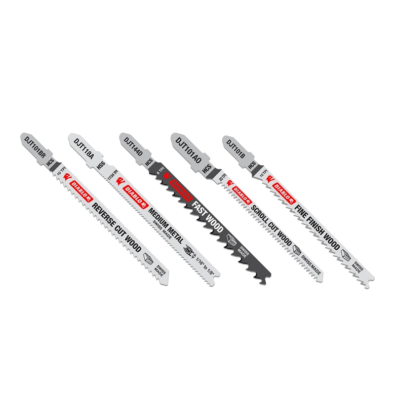 DIABLO Diablo DJT5S Jig Saw Blade Set, 5-Piece, HCS, Red TOOLS DIABLO