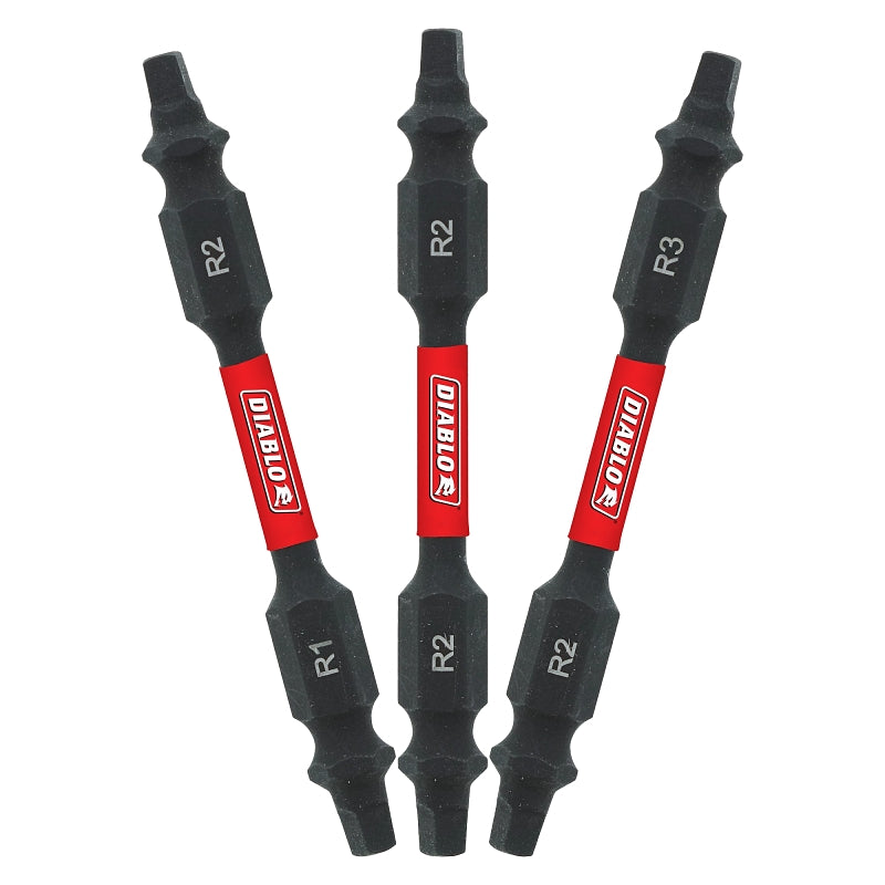 DIABLO Diablo DDESQV25-S3 Bit Set, 3-Piece, Square TOOLS DIABLO