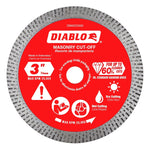 DIABLO Diablo DMADC0300 Cut-Off Disc, 3 in Dia, 1.3 mm Thick, 3/8 in Arbor, Diamond Abrasive TOOLS DIABLO
