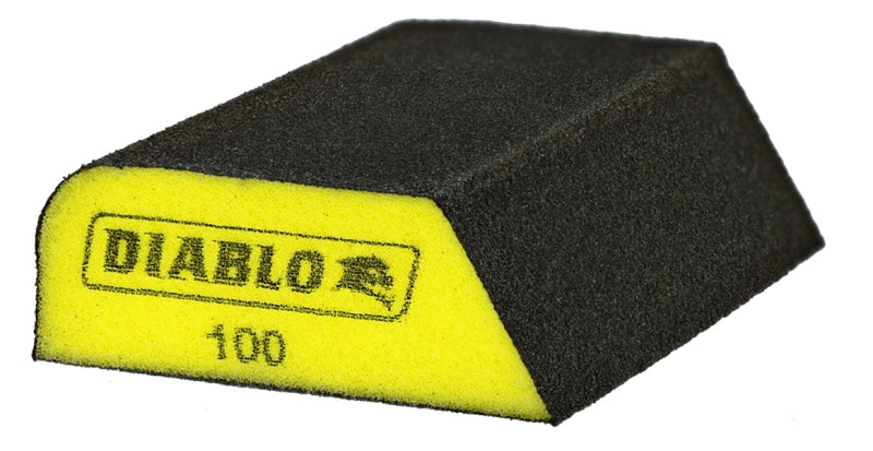 DIABLO Diablo ENDURA-BOND DFBCOMBFIN01G Dual Edge Sanding Block, 4 in L, 2-1/2 in W, 100 Grit, Fine PAINT DIABLO