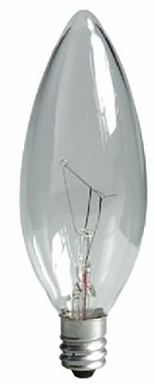 GE GE 48395 Chandelier Light Bulb, 15 W, F10 Lamp, E12 Candelabra Lamp Base, 105 Lumens, 2500 K Color Temp ELECTRICAL GE