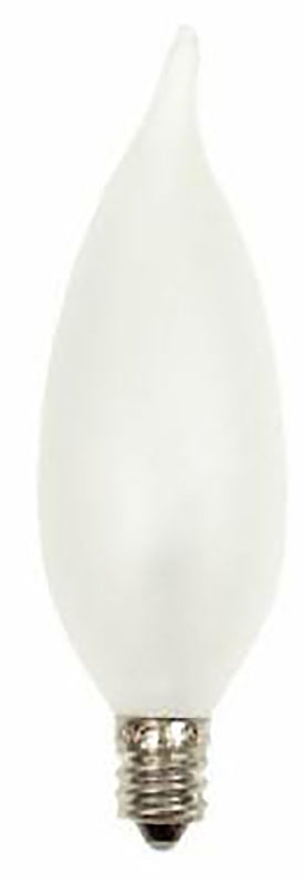 GE GE 66105 Chandelier Light Bulb, 25 W, CA10 Lamp, E12 Candelabra Lamp Base, 215 Lumens, 2500 K Color Temp ELECTRICAL GE
