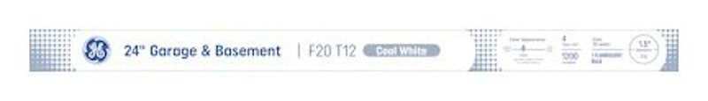 GE GE 80046 Light Bulb, 20 W, T12 Lamp, G13 Medium Lamp Base, 1200 Lumens, 4100 K Color Temp, 9000 hr Average Life ELECTRICAL GE