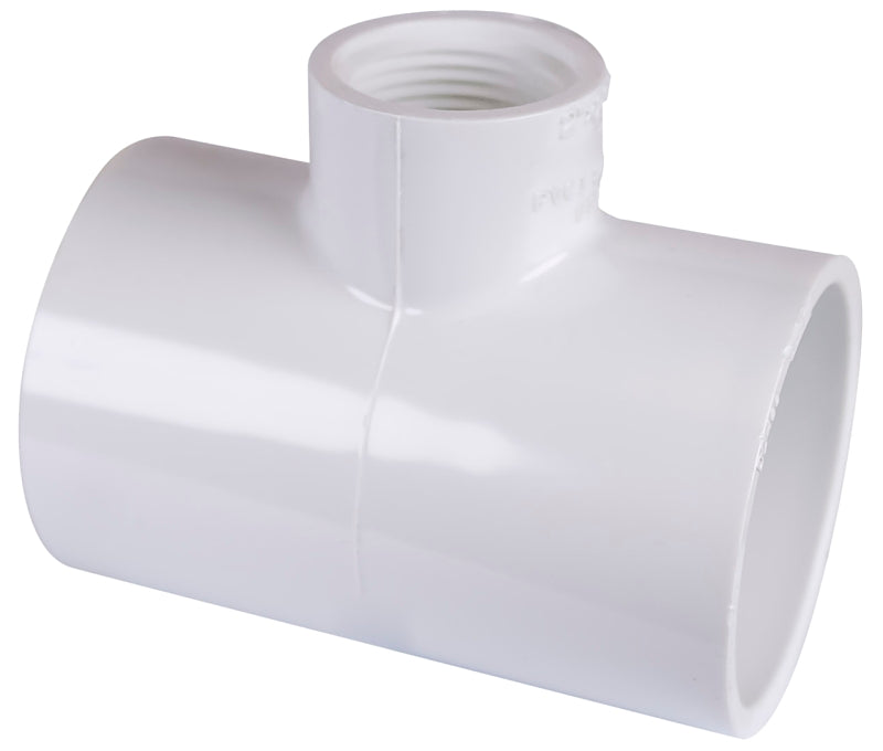 IPEX USA LLC-CANPLAS IPEX 035879 Reducing Tee, 2 x 2 x 1 in, Socket x Socket x FNPT, PVC, SCH 40 Schedule