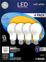 GE GE Industrial Solutions 93098313 LED Bulb, General Purpose, 750 Lumens, 10 W, A19 Lamp, 60 W Equivalent, Dimmable ELECTRICAL GE