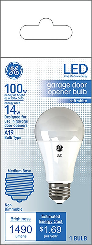 GE GE Relax 93116005 Light Bulb, A19 Lamp, 100 W Equivalent, Medium Lamp Base, Non-Dimmable, Soft White Light ELECTRICAL GE