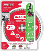 DIABLO Diablo DMADT0700 Cut-Off Disc, 7 in Dia, 7/8, 5/8 in Arbor, Diamond Cutting Edge, Turbo Rim TOOLS DIABLO